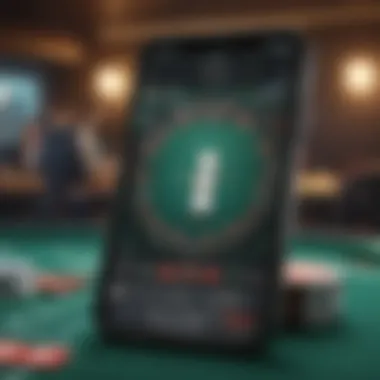 A secure mobile device displaying a poker app