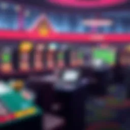 Illustration of online betting platforms showcasing various features