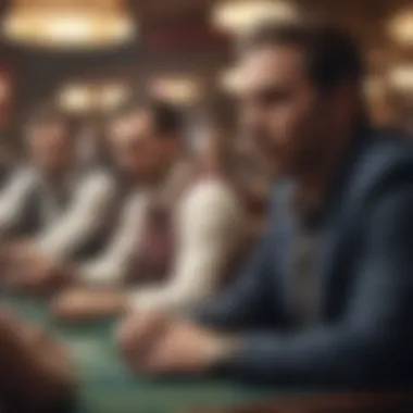 Players deep in concentration at a poker game