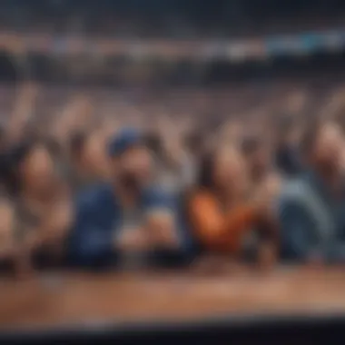 Fans celebrating at a Giants game