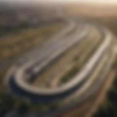 Aerial view of Aqueduct Racetrack showcasing the racetrack layout