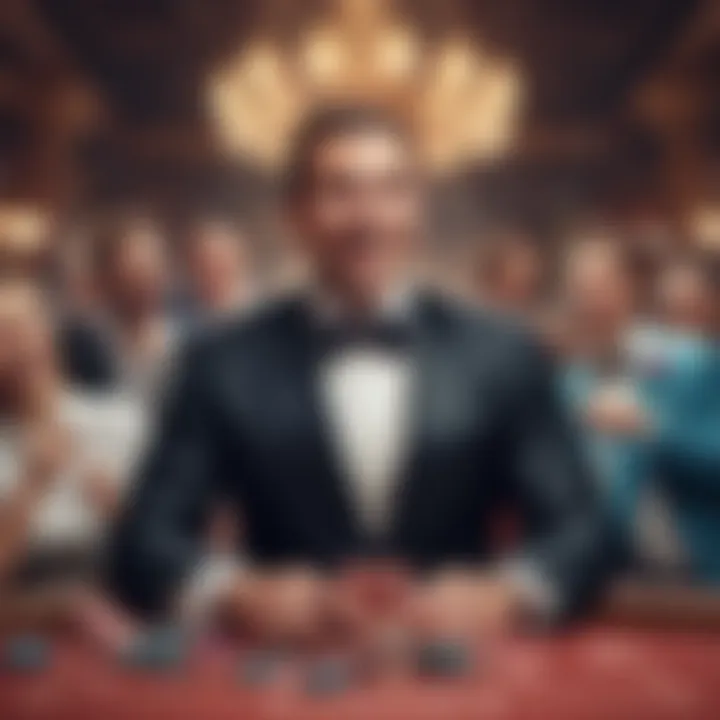 A celebratory moment of players winning in sweepstakes games