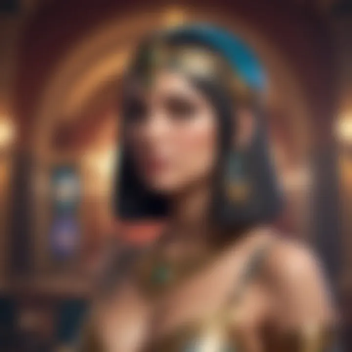 Player engaging with Cleopatra slot on a digital device