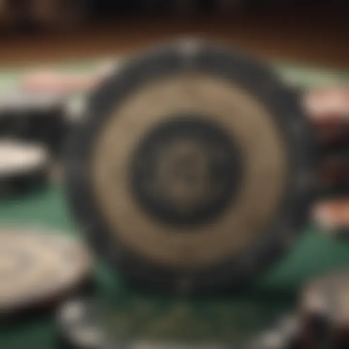 A detailed view of custom-made poker chips featuring personalized engravings and logos