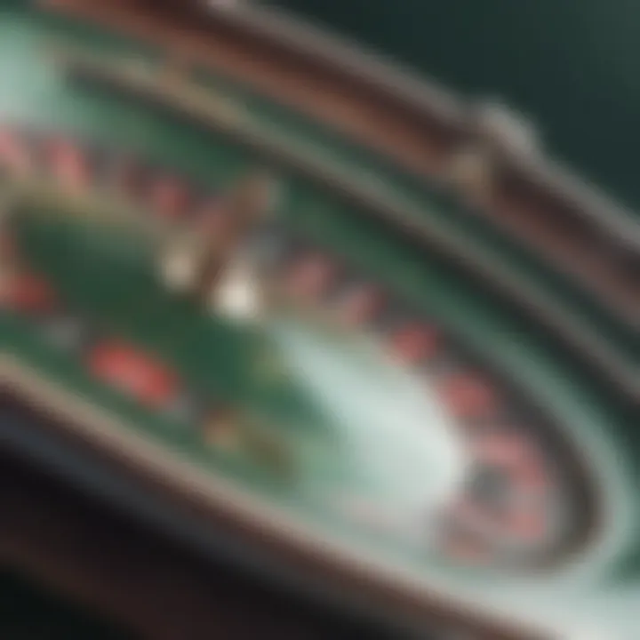 Roulette wheel showcasing green slots