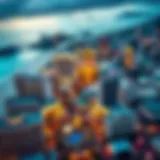 Aerial View of Atlantic City Casino Resorts Aerial view of Atlantic City showcasing casino resorts