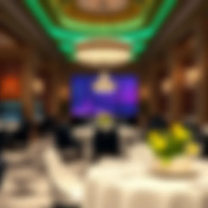 An elegant dining setting within Caesars, highlighting culinary excellence.