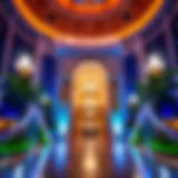 The grand entrance of Caesars in Rio, showcasing its architectural splendor.