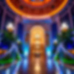 The grand entrance of Caesars in Rio, showcasing its architectural splendor.