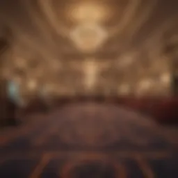 A luxurious casino hotel lobby showcasing modern design and vibrant decor.