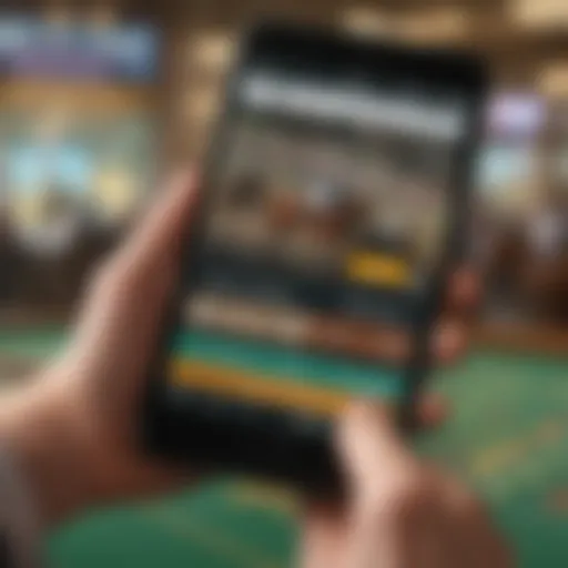 User interface of the Churchill Downs betting app