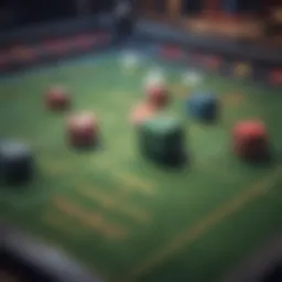 Visual representation of a betting square grid