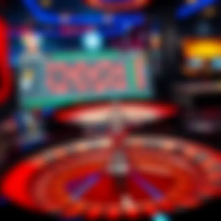 A digital interface of an online roulette game