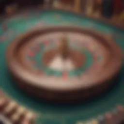 Elegant French roulette table with vibrant colors and intricate design