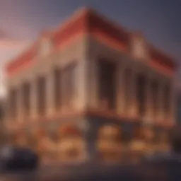 Exterior view of the new hotel casino at dusk, showcasing its striking architecture