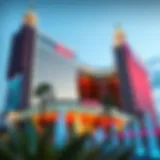 Exterior facade of SLS Las Vegas Hotel and Casino showcasing modern architecture