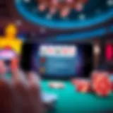 Mobile poker application interface showcasing various game options