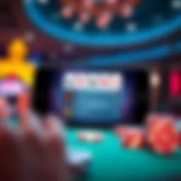 Mobile poker application interface showcasing various game options