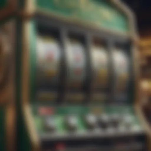 Unique Features of the Green Money Slot Machine Detailed view of the green money slot machine interface showcasing its unique features