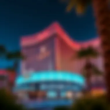 Exterior view of the Palms Hotel and Casino showcasing its modern architecture