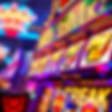 Close-up of bonus features on the Wild Streak machine