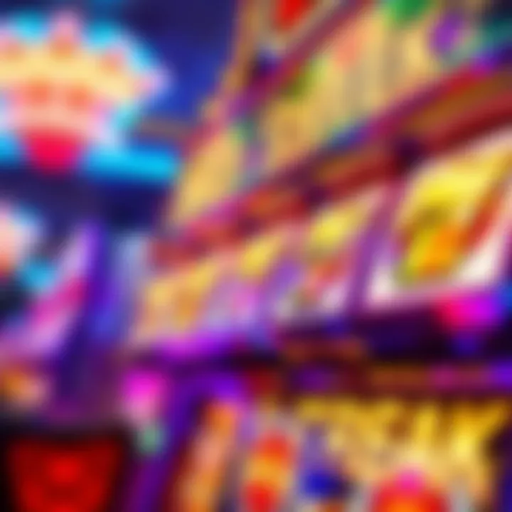 Close-up of bonus features on the Wild Streak machine