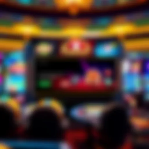 A luxurious online casino interface showcasing various games