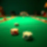 A classic green poker table cloth showcasing its texture and fabric