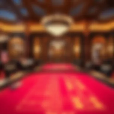 Historical depiction of baccarat tables in casinos