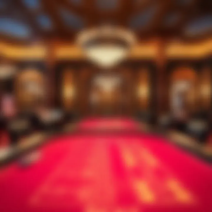 Historical depiction of baccarat tables in casinos