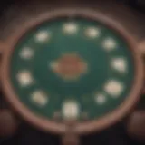 Overview of a Seven Card Stud Poker table setup