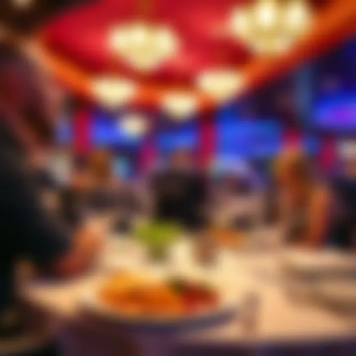 A delightful dining experience at one of the upscale restaurants within the casino.