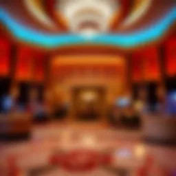 Luxurious lobby of South Point Resort