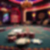 Elegant Blackjack Gameplay An elegant blackjack table showcasing cards and chips