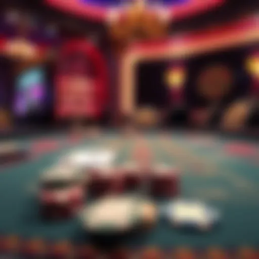 Elegant Blackjack Gameplay An elegant blackjack table showcasing cards and chips