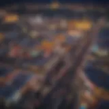 Aerial view of the Las Vegas Strip showcasing various casinos