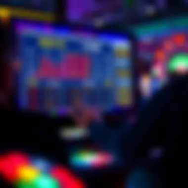 Analyzing game odds on a digital screen