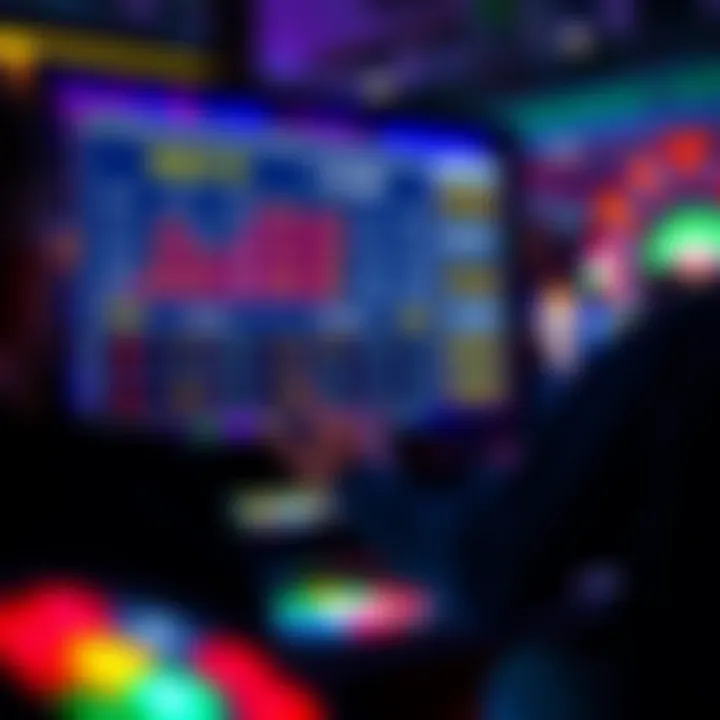 Analyzing game odds on a digital screen