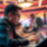 A focused individual strategizing gameplay