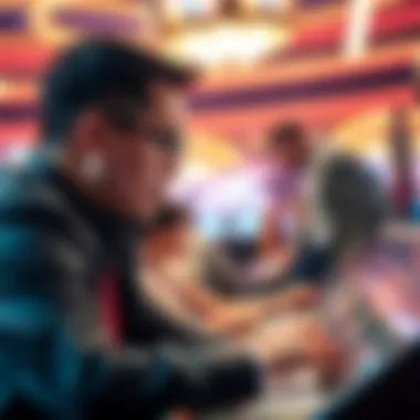 A focused individual strategizing gameplay