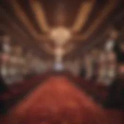 An elegant casino interior showcasing sweepstakes gaming machines