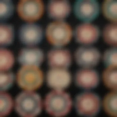 Vintage casino chips from various eras