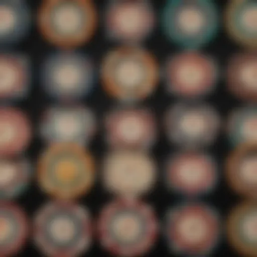 Vintage casino chips from various eras