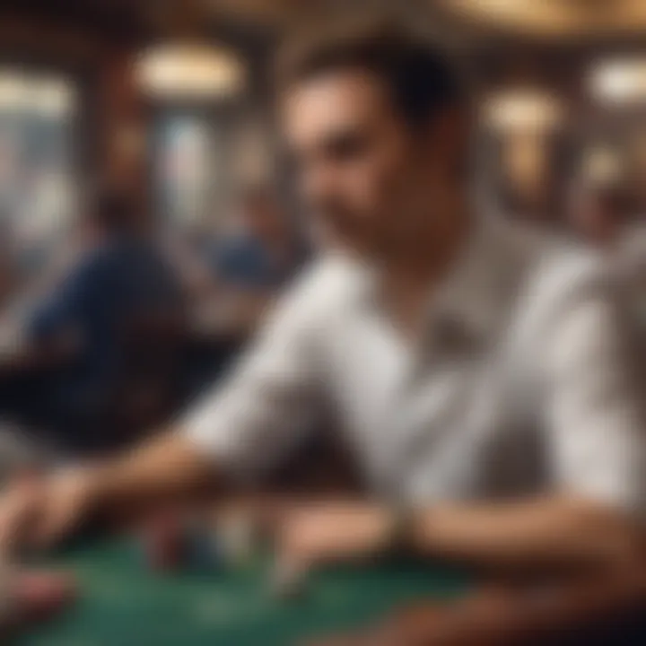 An iconic moment featuring a celebrity player during a high-stakes poker game.