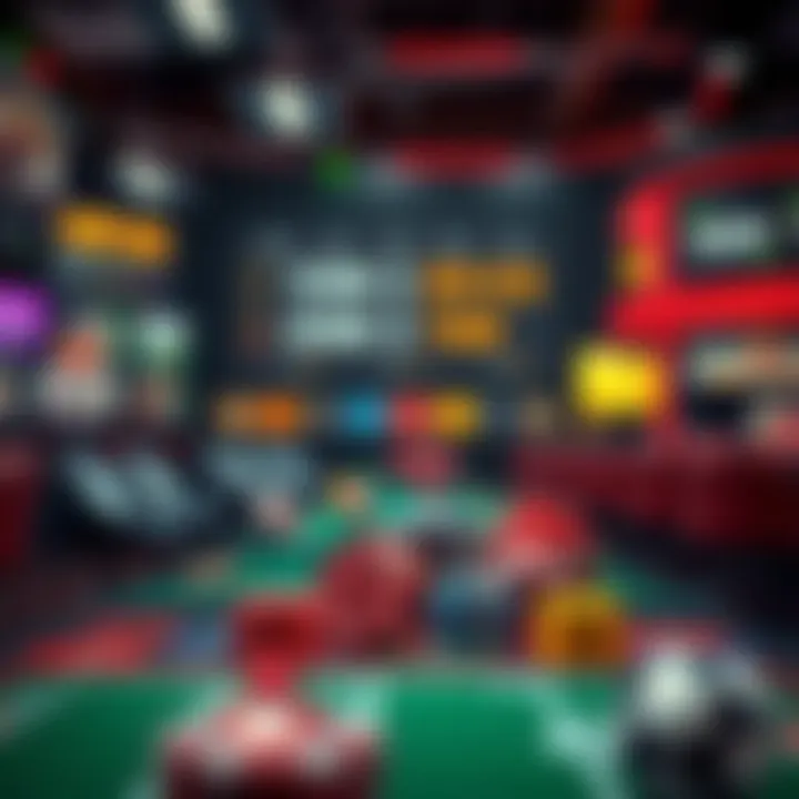 A diverse array of betting site categories displayed conceptually.