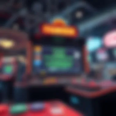 An early text-based gaming interface showcasing a retro design