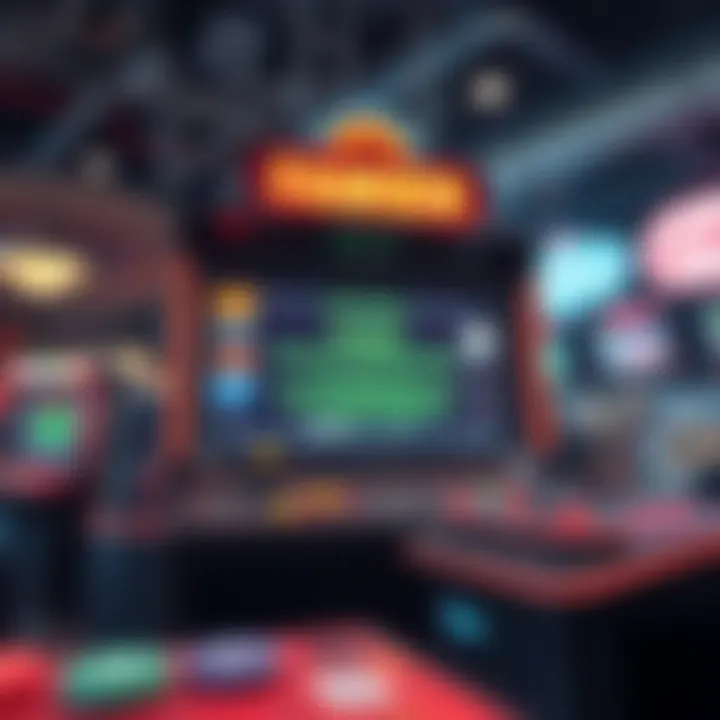 An early text-based gaming interface showcasing a retro design