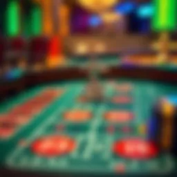 Detailed layout of a roulette table showcasing the double zero.