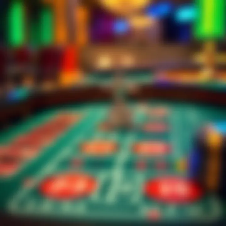 Roulette Table Layout with Double Zero Detailed layout of a roulette table showcasing the double zero.