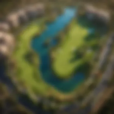 Stunning Aerial Perspective of the Golf Course Aerial view of Wynn Las Vegas golf course showcasing its lush greens and elegant layout